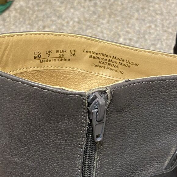 Naturalizer  Katrina Ankle Boots Women's 9M EU 39 Gray Leather Buckle Chunky - Picture 8 of 9